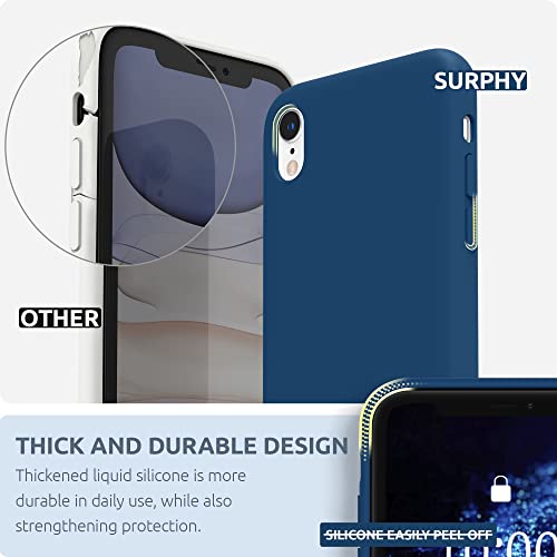 Surphy Compatible With Iphone Xr Case, Thickened Liquid Silicone Phone Case (With Microfiber Lining) For Iphone Xr 6.1 Inches, Blue Horizon #TOP2