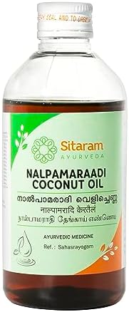 Sitaram Ayurveda Nalpamaradi Keram | Ayurvedic Skin Care Oil for Brightening & Tan Care | Helps Improve Uneven Tone & Natural Glow | With Manjistha & Red Sandalwood | Daily Body Care | 200 ml