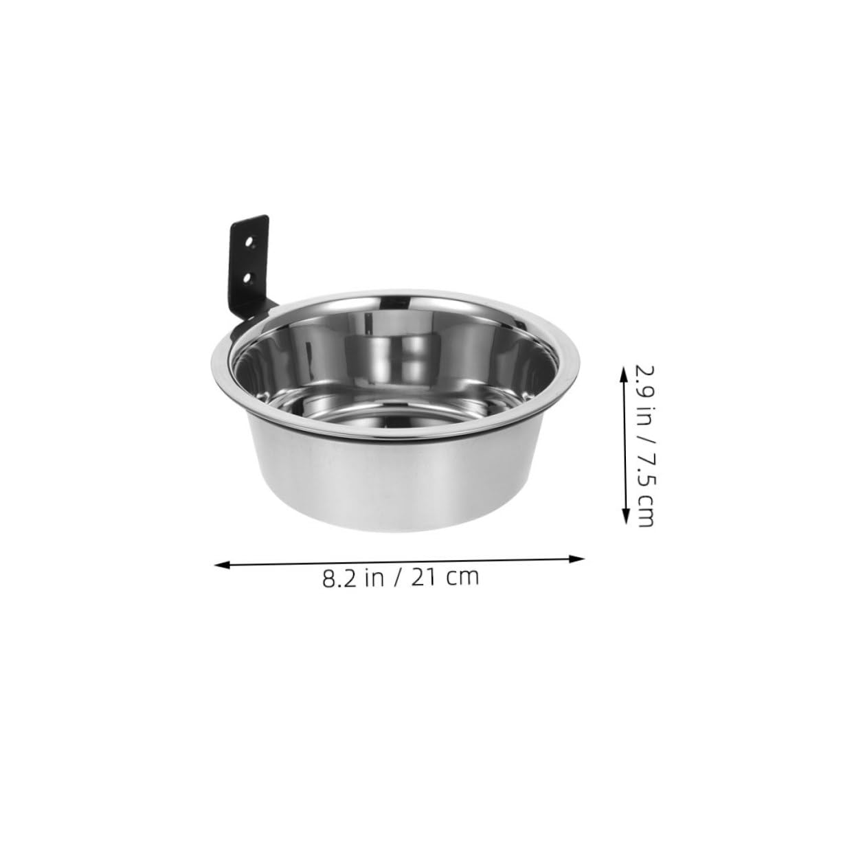 GRIRIW 2 Pack Elevated Dog Bowl Set Wall-Mounted Pet Feeding Station Stainless Steel Dog Cat Bowl Easy to for Home Clinic Use