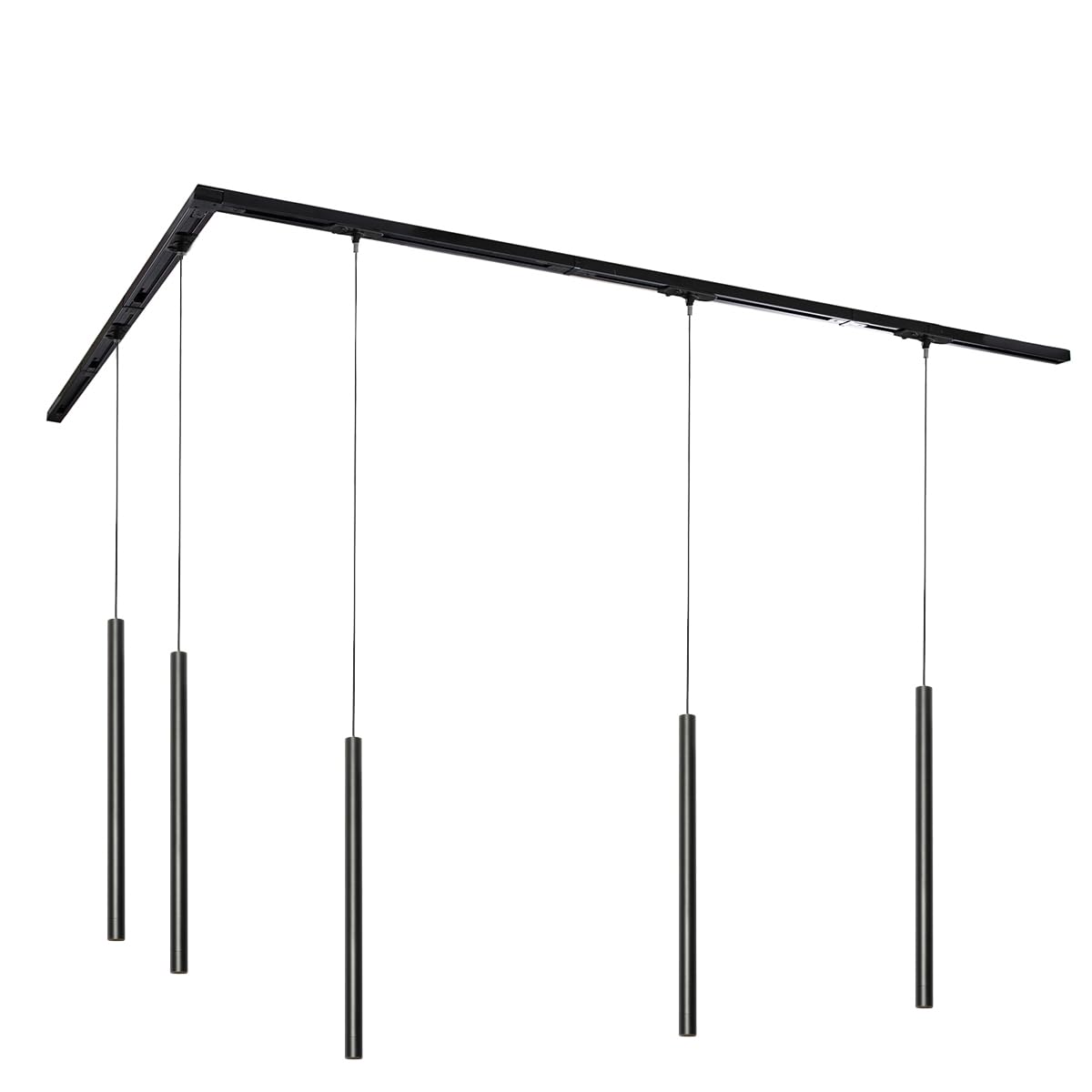 Qazqa moderno kit de iluminación de carril negro 312.6 cm Iconic Frini