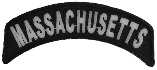 Massachusetts Patch - 4x1.75 inch. Embroidered Iron on Patch (P1448)