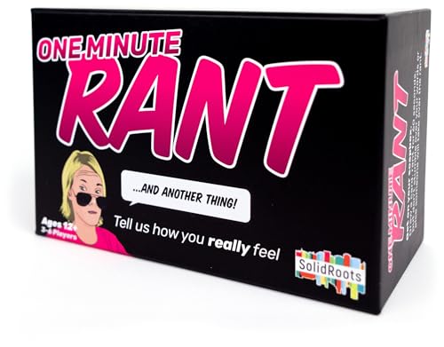 Spin Master Games, SolidRoots One Minute Rant - The Game for People Who Love Controversy | Adult Games for 3-6 Players Ages 12+