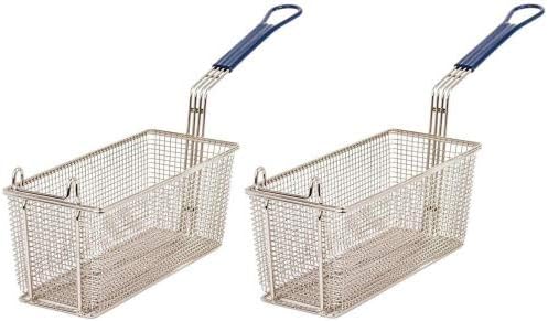 2x Commercial Deep Fryer Baskets 340x140x140mm – Replacement for Gas & Electric Catering Fryers (Fits GT18 GT45 GT45E GT46 GT46E GT60 GT60E E43 E43E E44 E44E Models)