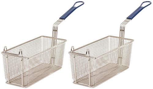 2x Commercial Deep Fryer Baskets 340x140x140mm – Replacement for Gas & Electric Catering Fryers (Fits GT18 GT45 GT45E GT46 GT46E GT60 GT60E E43 E43E E44 E44E Models)