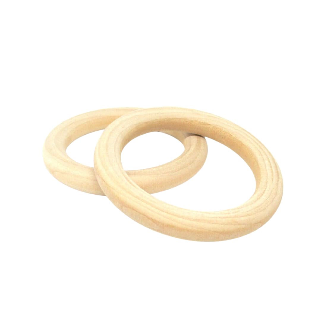 Infant Natural Neem Wood Teether for Babies - Soothing, Antibacterial, and Easy to Grasp (2Pcs/Set)