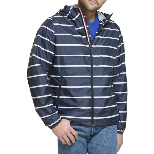 Image of Tommy Hilfiger Men's Simple Hooded Rain Jacket