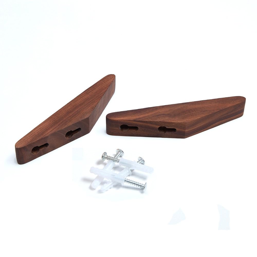 Gancho de madera de nogal negro natural para llaves de pared, gancho decorativo para ropa, bata, bolso, bufanda, toalla, gancho decorativo para el hogar, nogal negro, 1