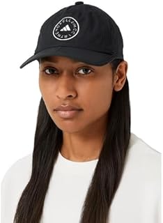 adidas by Stella McCartney Women’s Tennis Hat – Lightweight Sustainable Performance Hat with Adjustable Strap & Pre-Curved Brim, Breathable Mesh, Black
