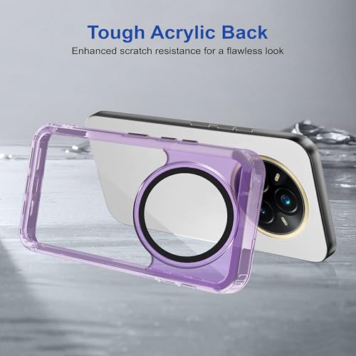 Image of amazon basics Back Case Cover for Realme 14 Pro Plus 5G | Compatible for Realme 14 Pro Plus 5G Back Cover | Case Cover with Camera Protection | (TPU + PC | Translucent Purple)