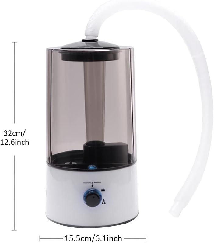 EKDJKK 4L Reptile Humidifier Fogger, Large Size High Pressure Silent Reptile Tank with Humidity Control and Hose for Reptiles, Amphibians, Herps, Compatible with All Terrariums, Cages, Enclosures