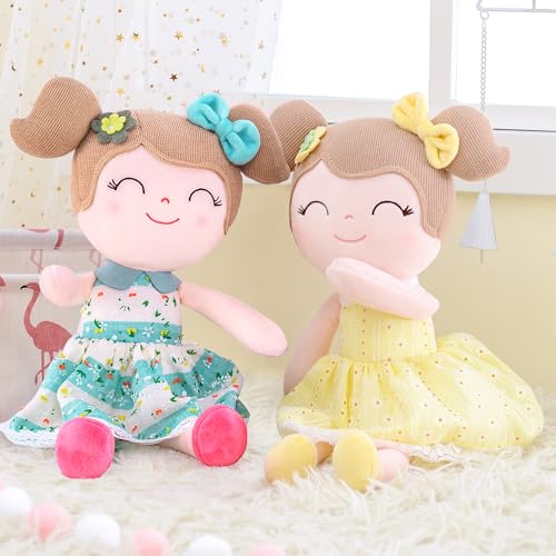 image for Gloveleya Baby Girl Gifts Soft First Baby Doll Plush Dolls Green 16
