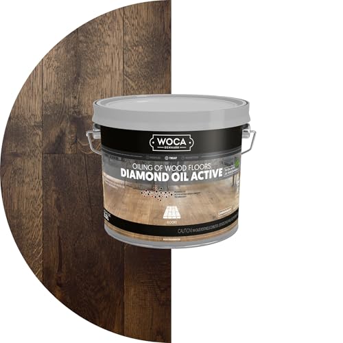 WOCA Denmark Diamond Oil Active (Carbon Black, 2.5L) &ndash; Durable, Plant-Based Wood Finish | Low VOC, Liquid-Resistant, Low Odor | Safe for All Wood Species, Including Exotic Woods | Indoor Use
