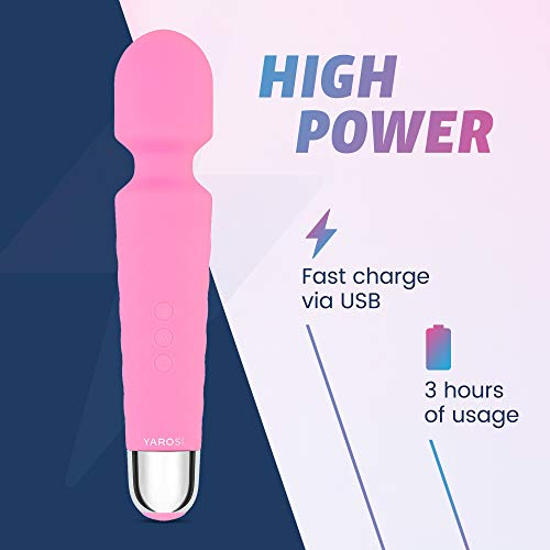 Yarosi Persoonlijke toverstaf-massageapparaat, sterkste draadloze handvibratiekracht, beste beoordeling voor reiscadeau - Afbeelding 7