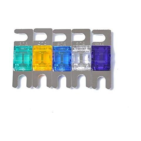 Carviya 5 Pack Mini ANL Fuses 30 Amp 40Amp 60Amp 80 Amp 100 Amp (30/40/60/80/100 Amp Combine) Cover