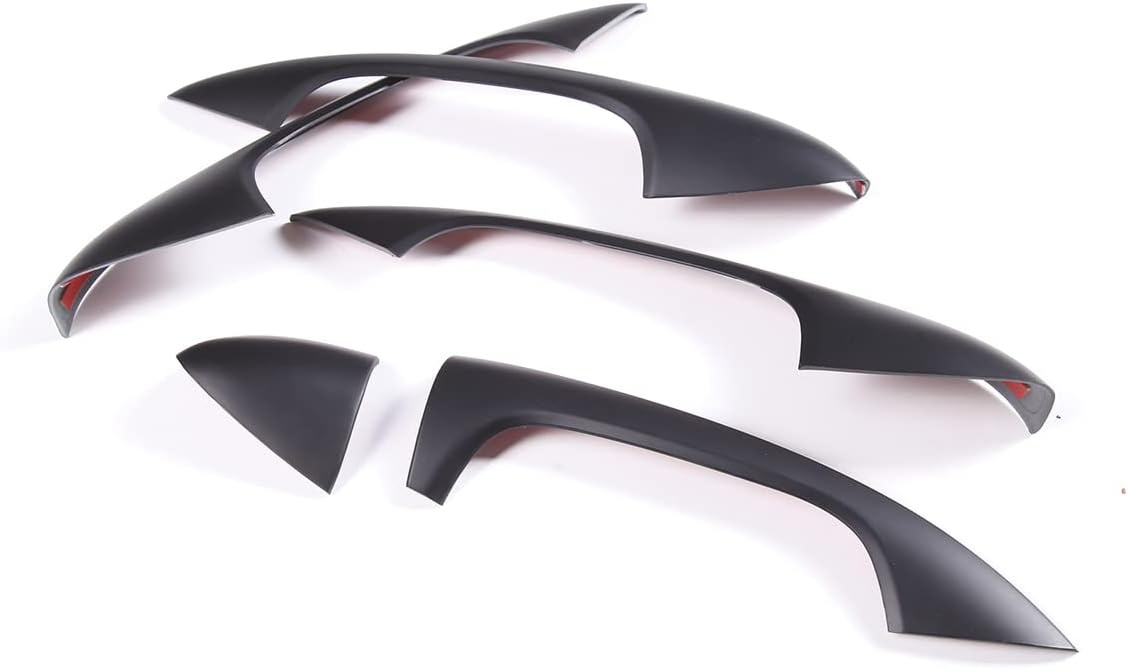 4PCS Car Door Handle Cover Trims Compatible with Mercedes-Benz C GLC Class W205 X253 2015-2021 Car Exterior Door Handle Cover Protector ABS Exterior Accessories (Matte Black) image 3