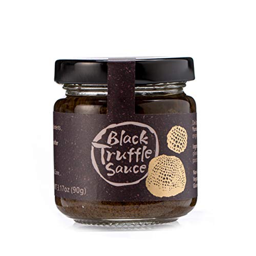 VIGOROUS MOUNTAINS Black Truffle Sauce 3.17 Oz Gluten Free with Extra Virgin Olive Oil