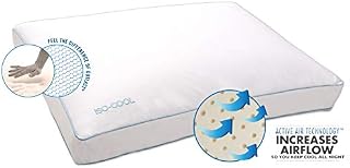 Iso-Cool Memory Foam Pillow, Gusseted Side Sleeper ,Standard
