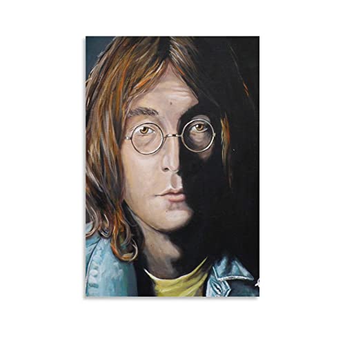 John Lennon (3) Poster vintage sur toile sans cadre pour décoration murale 60 x 90 cm - Les Beatles, Paul McCartney, John Lennon, RIngo Starr, George Harrison John Lennon (3) Poster vintage sur toile sans cadre pour décoration murale 60 x 90 cm