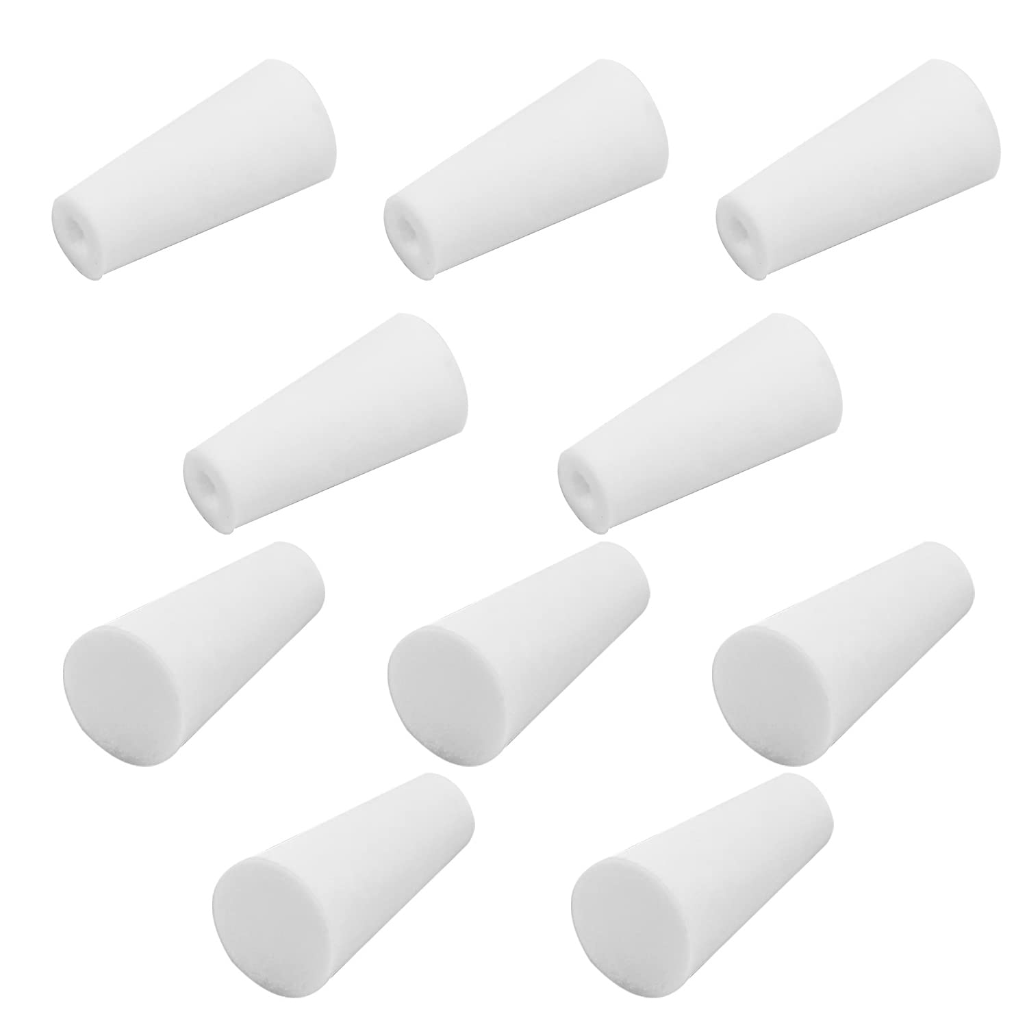 Bettomshin 5Pcs Airlock Stopper 16-23mm/0.63"-0.91" Conical Silicone Stoppers Carboy Suitable for 21mm/0.83" Dia Hole Plugs for Homebrewing Beer Wine Kombucha White