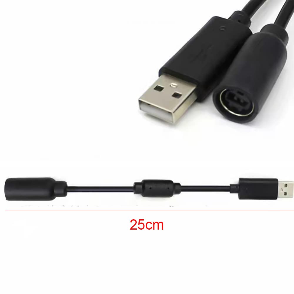 NORMICHIC Extension Adapter Cable for Xbox 360 Replacement USB Breakaway Cable for Xbox 360 Wired Controllers (black)