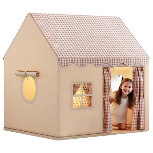 Maison de jeu pour enfants, tente pour enfants d'intérieur 47x39x51 pouces, tente de jeu respirante avec porte et fenêtre, maison pliable avec support en...