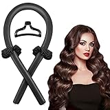 Lockenwickler Ohne Hitze,locken Über Nacht,schlafen Sie In Den Lockenwicklern Ohne Hitze,silk Heatless Curls Band Für Langes Haar (Große Lockige Wellen, Schwarz)