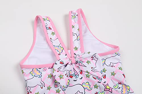 Image of Girls One Piece Unicorn Swimsuit Mermaid Swimwear Rainbow Bathing Suit