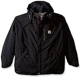 Carhartt Men's Big & Tall Shoreline Jacket Waterproof Breathable Nylon,Black,XXX-Large Tall