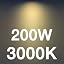 3000k Warm White Frosted Glass