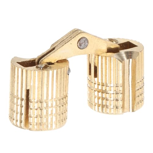 Homoyoyo Brass Hidden Invisible Concealed Hinge 10mm Copper Barrel Hinge for Furniture Cabinet Doors DIY Jewelry Box Industrial Hardware