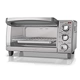 BLACK+DECKER 4-Slice Toaster Oven with Natural Convection, Stainless Steel, TO1760SS (Renewed)