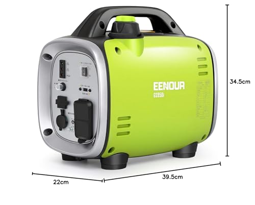 EENOUR インバーター発電機 GS950i 定格出力0.7kVA 正弦波 防音型 PSE認証 静音 ガソリン発電機 ポータブル発電機 AC/DC/USB出力 50Hz/60Hz切替 24ヶ月保証 9枚目