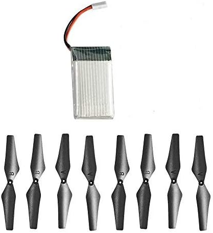 1 Battery+8 Blades Set + 1 USB Charging Cable for ScharkSpark Guard Drone (Model:FQ36)