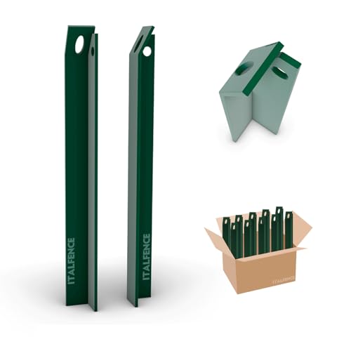 Italfence - Jambe de force pour Clôture, plastifié vert (Toutes les hauteurs) [H 150cm, 25x25x3mm, 10 pièces]