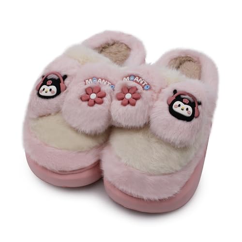 Image of VRITRAZ Women's Comfort Slip On Closed Toe Warm Winter House Clog Indoor Slipper with Cute Print and Degins