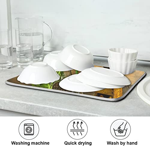 Vvfelixl G64226877P523C558S1113 Coffee Mat Retro Still Life Drying Mat Coffee Cup Spill Mats Microfiber Coffee Maker Mat thumb #7