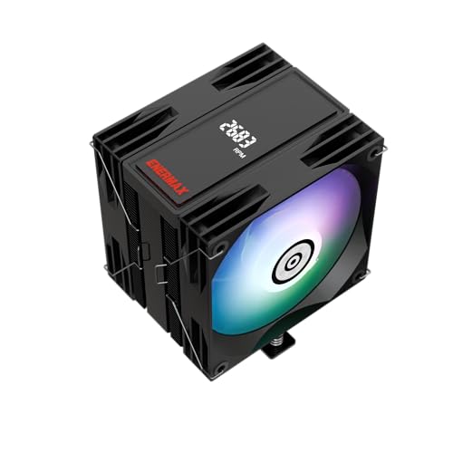 Enermax ETS-T41D-ARGB - Radiatore Con Indicatore Di Stato Digitale, 2 X 120 Mm, Argb Pwm-Fan Forward-Reverse Blade, Cuscinetti Fdb, 4 X 6 Mm, Verniciati Hp|Tdp 220W+|Incl. Dow Corning TC-5888 |Intel - 2