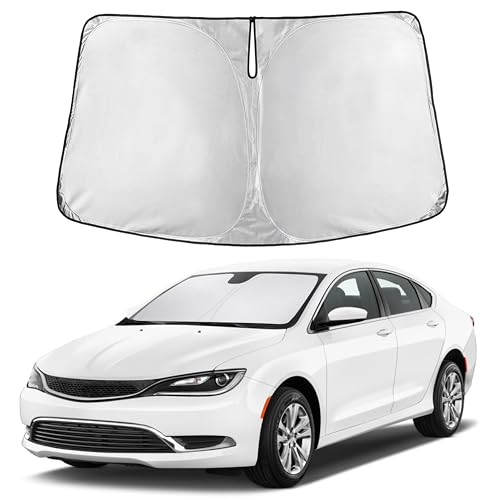 Image of EcoNour Windshield Sunshade Compatible for Chrysler 200 2011-2016 2017 2018, Sun Visor for Front Windshield & Window Sun Shade Cover, UV Heat Blocker & Protector, Car Accessories