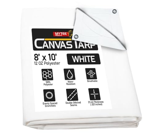 11 Items You Should NEVER Stockpile (And What to Buy Instead) Mytee Products 8' x 10' White Canvas Tarp 12oz - Water Resistant & Breathable - Heavy Duty Tarps...