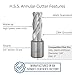 Accusize Industrial Tools 10 Pcs 9/16'' Diameter by 1'' Depth Hss Annular Cutter Plus 1 Pilot Pin, 2080-2014pin