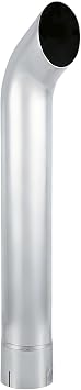 Exhaust Stack Pipe Curved Truck Pipe Heavy-Duty Steel Chrome, Exhaust Pipe Truck Pipe 5" OD x 36" Long