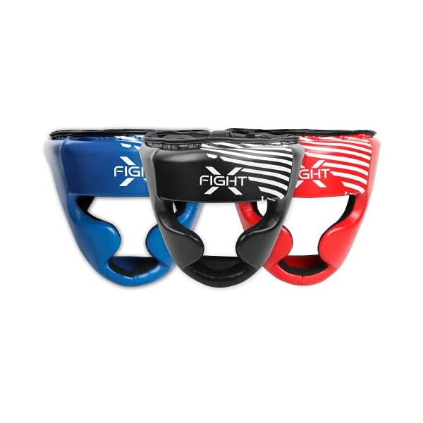 FightX-Boxing-Headgear-for-Boxers-MMA-Training-Equipment-Set-for-Youth-Boxing-Headguard-Synthetic-Leather-Muaythai-Kickboxing-Sparring-Helmet-Fighting-Headgear-HeadGuard-Protector-for-Men-Women FightX Boxing Headgear for Boxers MMA Training Equipment Set for Youth Boxing Headguard Synthetic Leather Muaythai Kickboxing UFC Sparring Fighting Headgear for Men & Women (Black, L/XL)