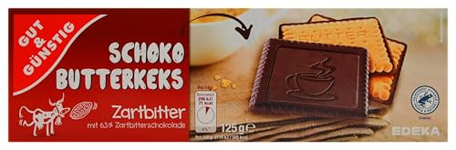Gut & Günstig Schoko-Butterkeks Zartbitter, 16er Pack (16 x 125g)