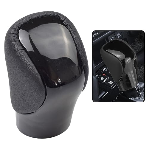 Kakulkomen Automatischer Schaltknauf für -Lexus ES GS-450H GX IS-300 NX-300H RC-300 RX-350 2015-2021 PU Leder Shifter Handball (helles Schwarz + schwarzes Leder)