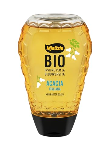 Mielizia(ミエリツィア) アカシア の 有機 ハチミツ (スクイーザーボトル) 350g はちみつ (100% オーガニック 非加熱 bio)(イタリア 産)