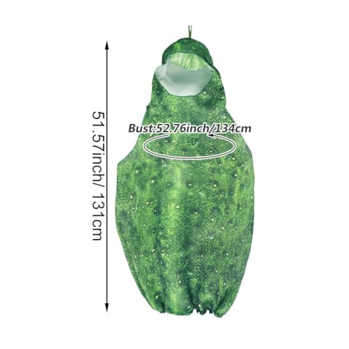 Déguisement de concombre amusant costume alimentation confortable - 6