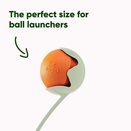 Beco Hundespielzeug - Naturkautschukball zum Apportieren, Spielzeug für Hunde, leicht zu Finden, leuchtende Farben - Orange