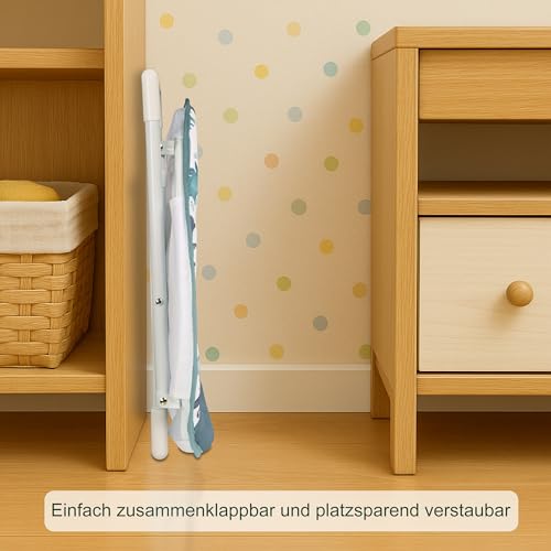 Relaxdays Moonchair Kinder, Dino, faltbar, HxBxT: 47 x 50 x 48 cm, Kinderstuhl draußen & drinnen, Kindersessel, bunt