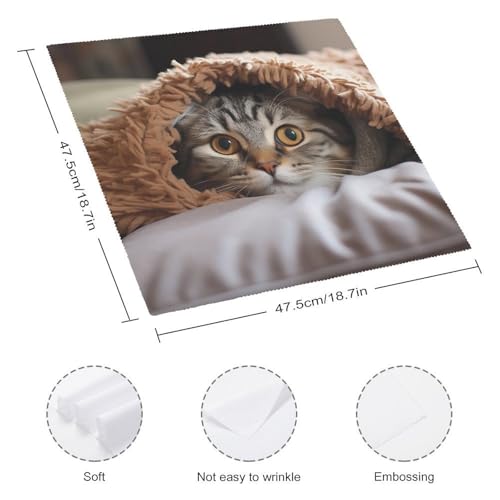 Servilletas de Tela Cuadradas de Poliéster Floral 4 Pcs miniatura 2