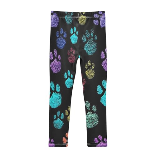 Toddler Girls Leggings Printed Yoga Pants Leggings Colorful Paw for Kids2